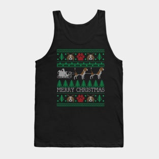 Christmas Beagle Dog Lovers Owners Beagle Ugly Christmas Sweater Tank Top